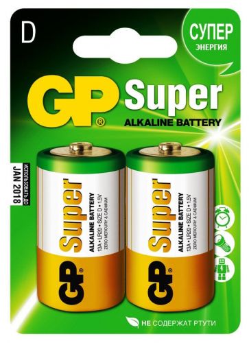 Батарейки.GP Super Alkaline.13A LR20 D       