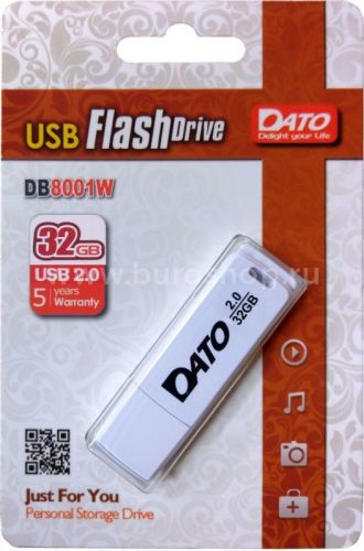 Флеш-память.Dato.32Gb.DB8001.USB2.0 белый    